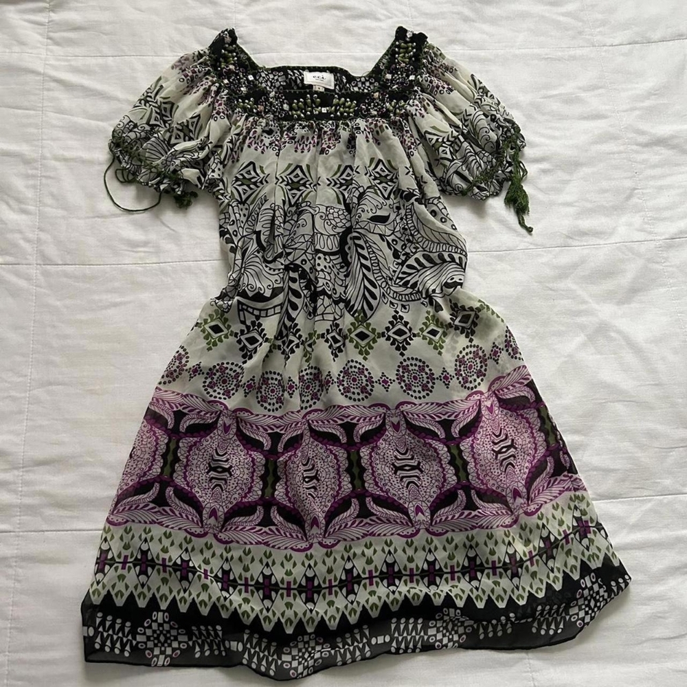 Floral Patterned Kids Dress